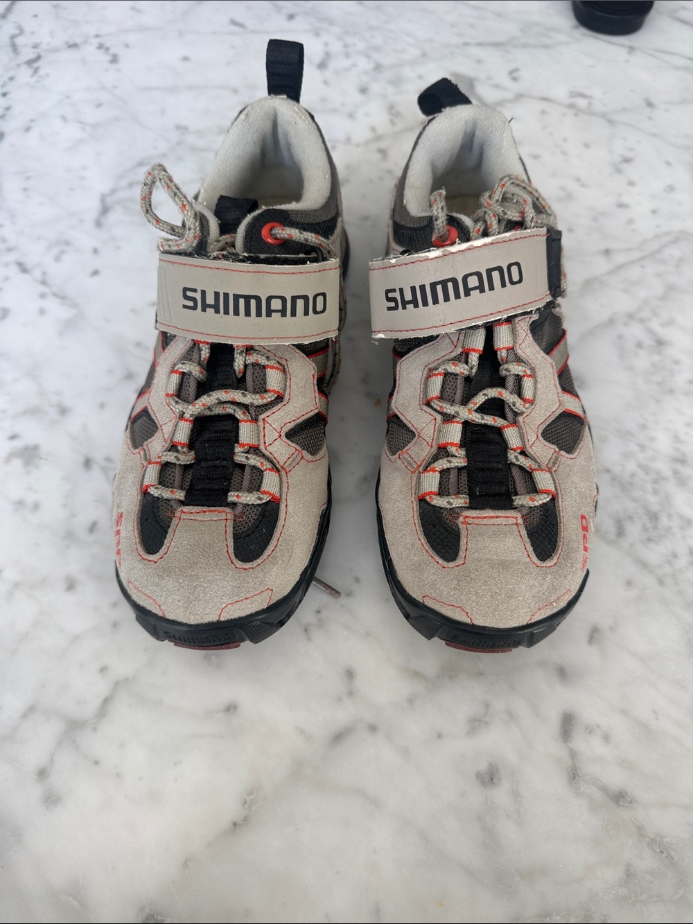 Shimano Beige, Black and Orange women’s cycling clip in shoes | 6.5